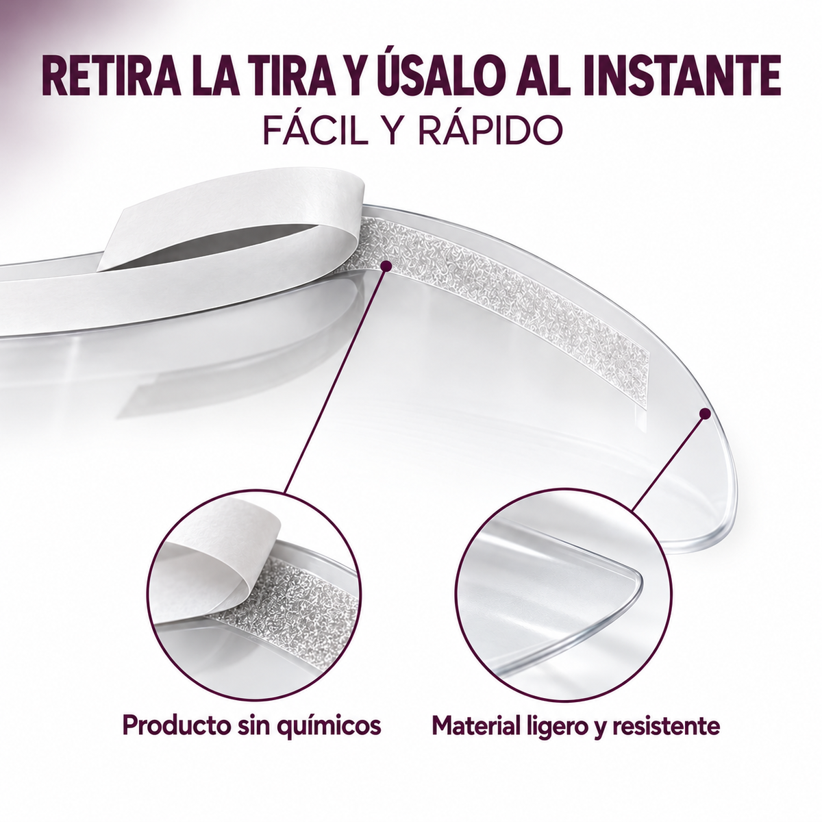 Protector de pestañas para ducha